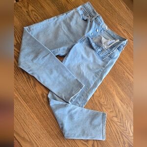 Levi 501 Wedgie High Rise Light Wash Button Fly Jeans 30 Straight Skinny